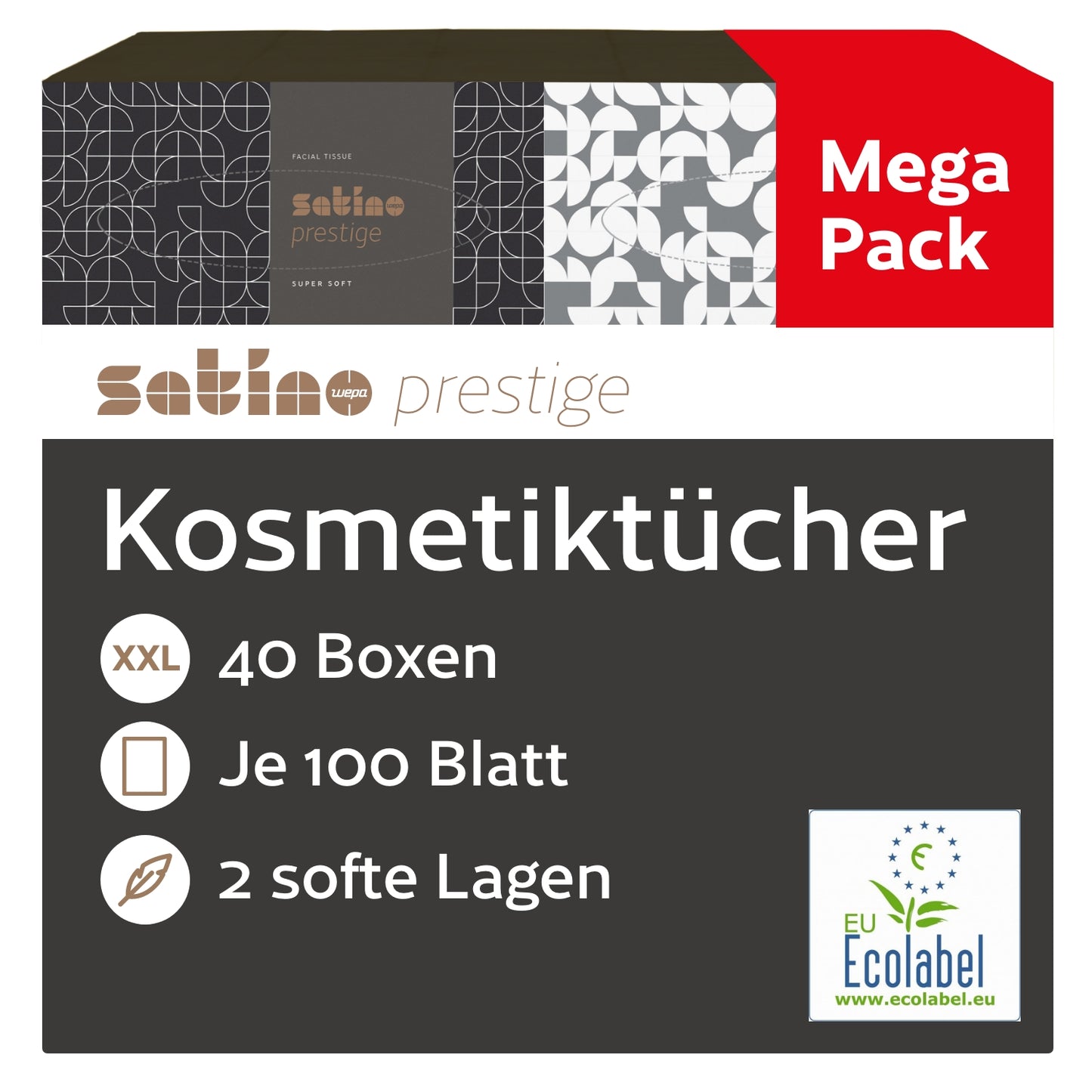Satino Highline Kosmetiktücher Flachbox