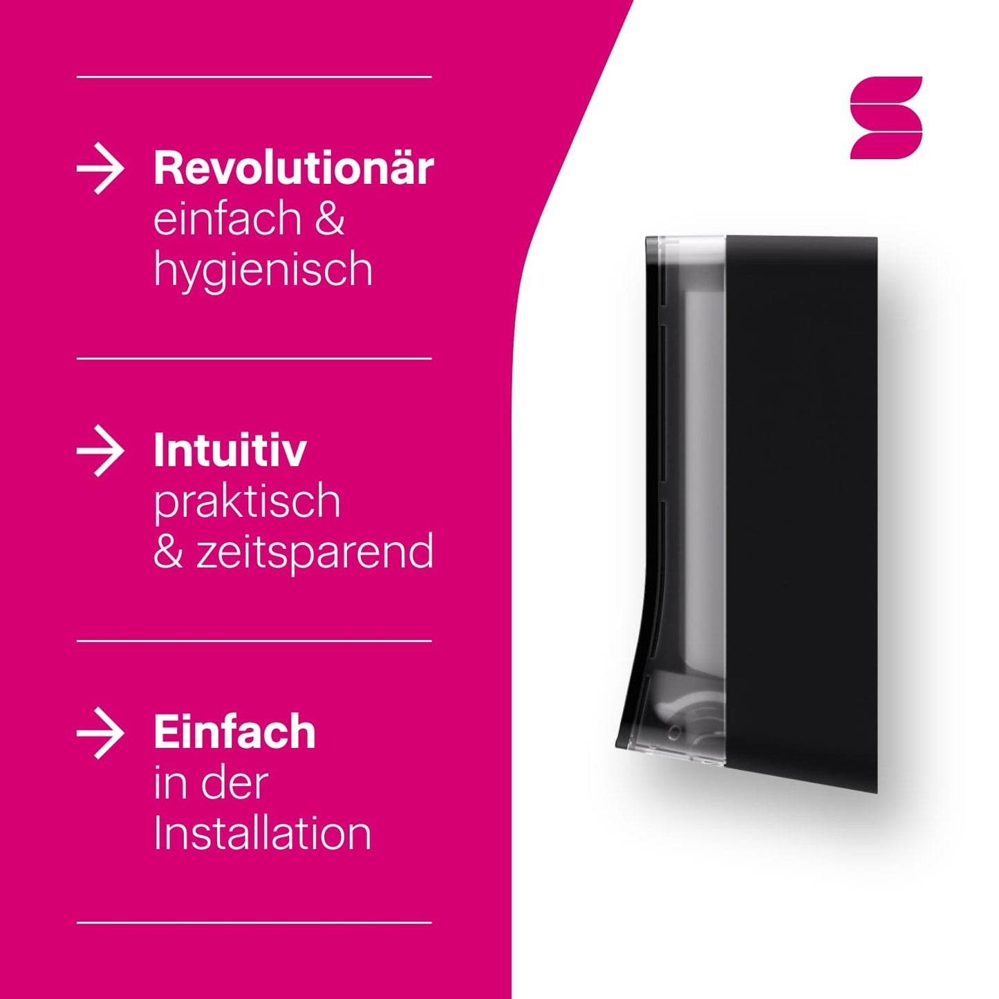 Hyginity Falthandtuchspender S - schwarz
