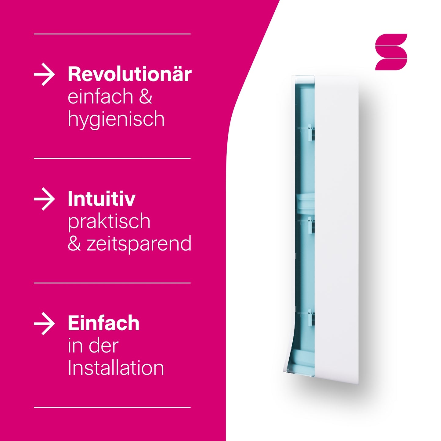 Hyginity Falthandtuchspender XL - weiß
