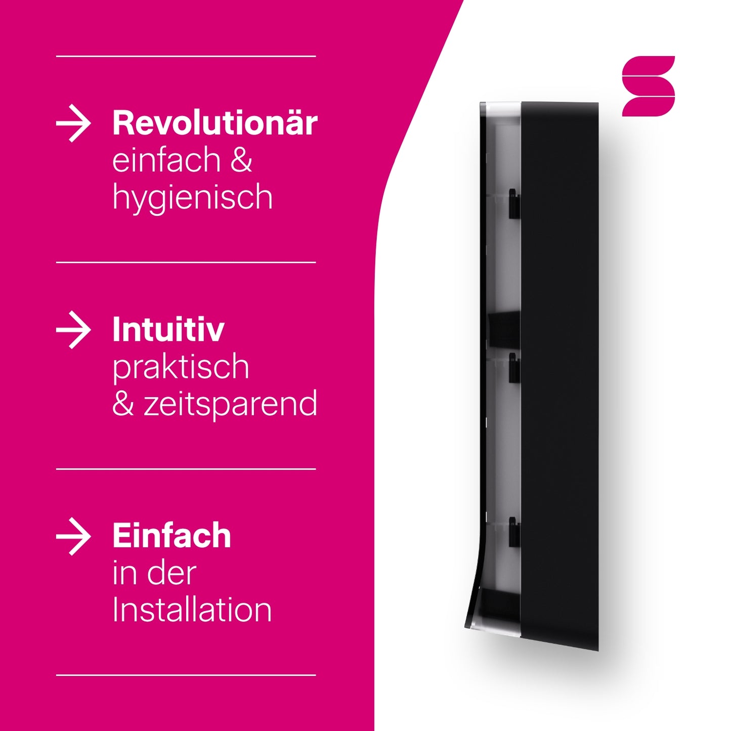 Hyginity Falthandtuchspender XL - schwarz