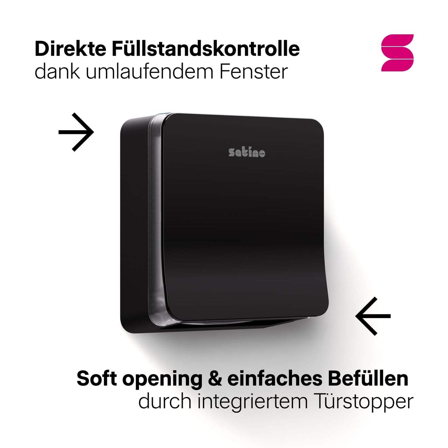 Hyginity Falthandtuchspender S - schwarz