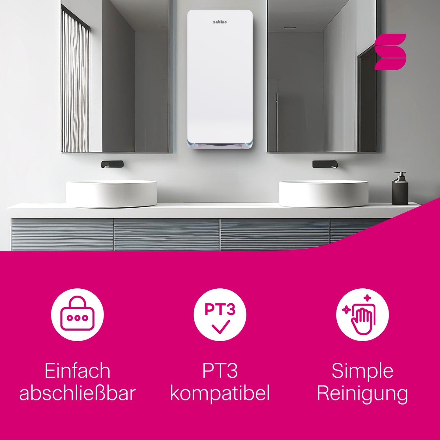 Hyginity Falthandtuchspender XL - weiß