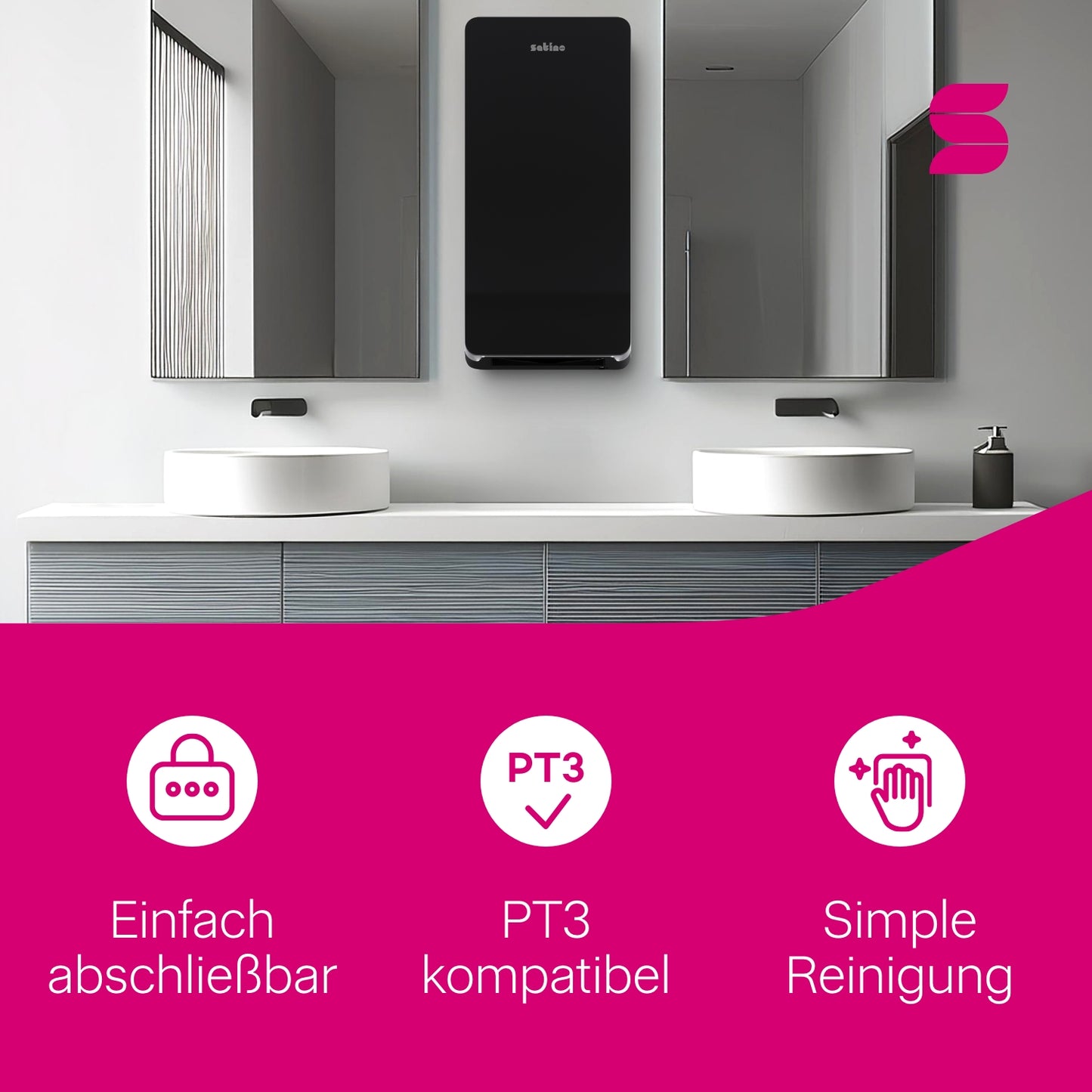 Hyginity Falthandtuchspender XL - schwarz