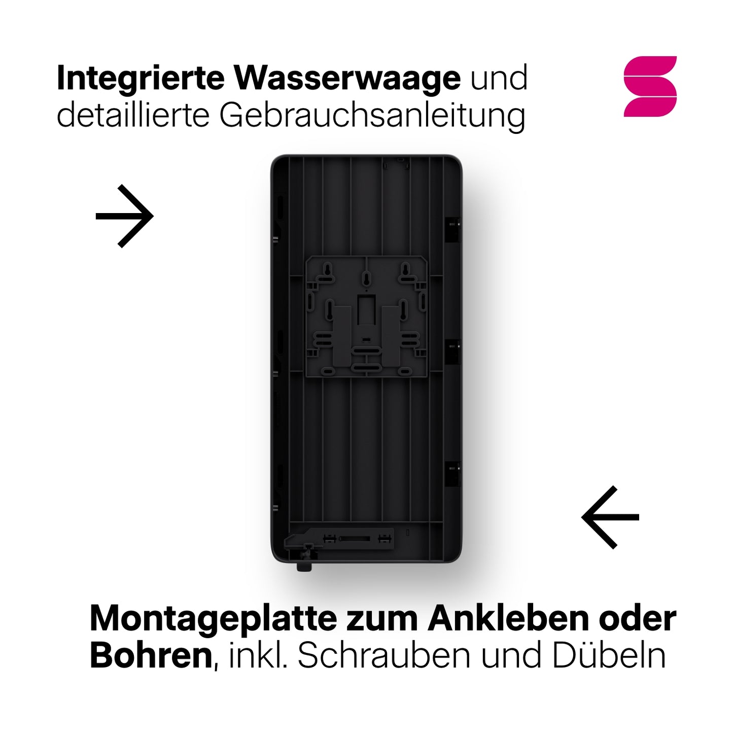Hyginity Falthandtuchspender XL - schwarz