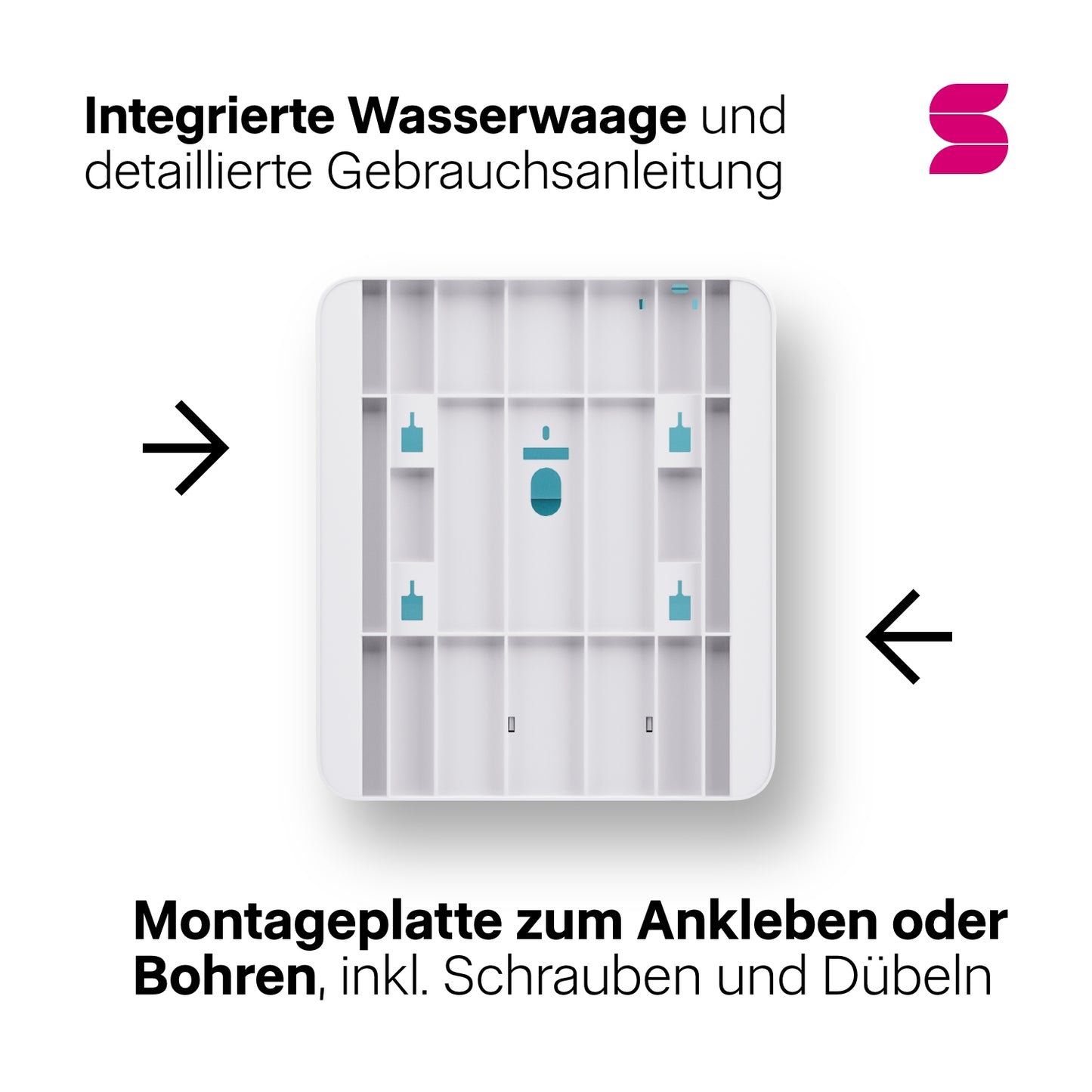 Hyginity Falthandtuchspender Interfold S - weiß