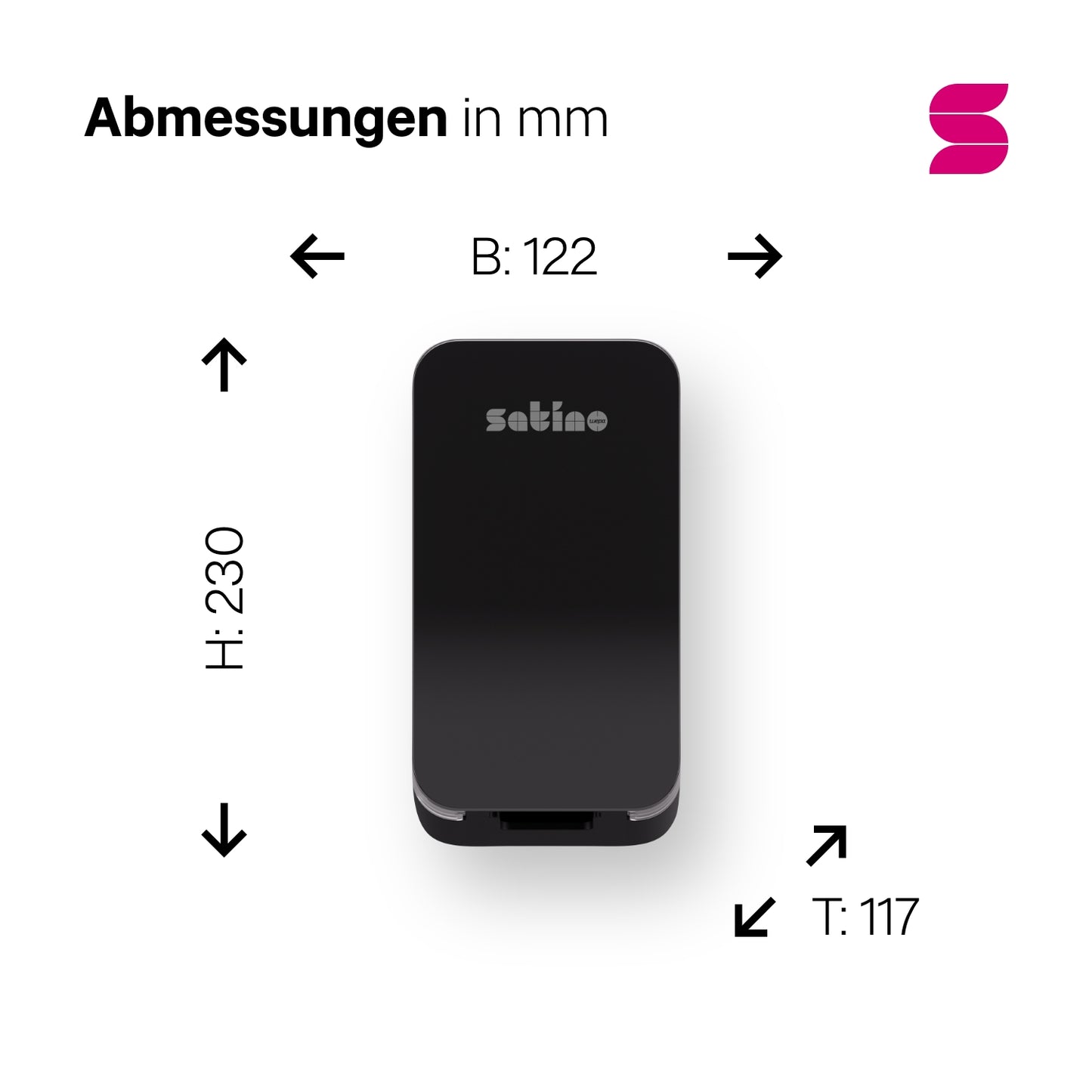 HYGINITY Sensor-Seifenspender 3-in-1 – 500 ml – weiß oder schwarz