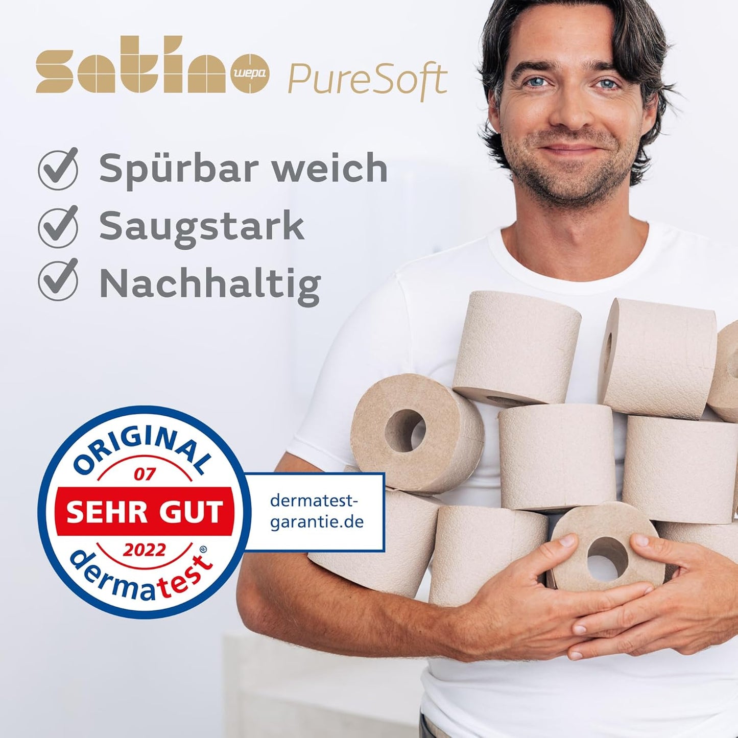 Satino PureSoft system toilet paper large roll