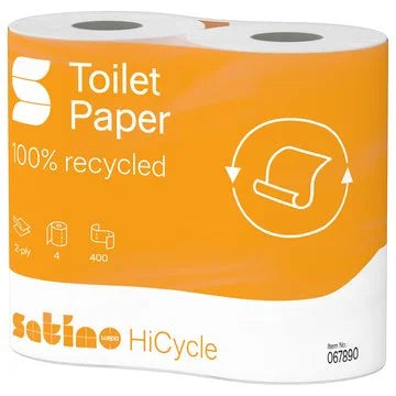 HiCycle Toilettenpapier 2-lagig – 64 Rollen à 200 Blatt – Art. 067891