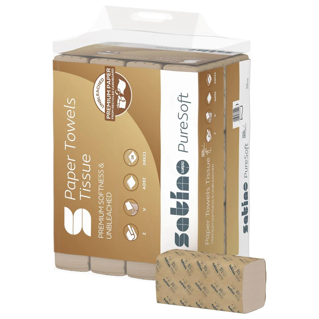 Satino PureSoft Handtuchpapier Format V-Falz 24x21