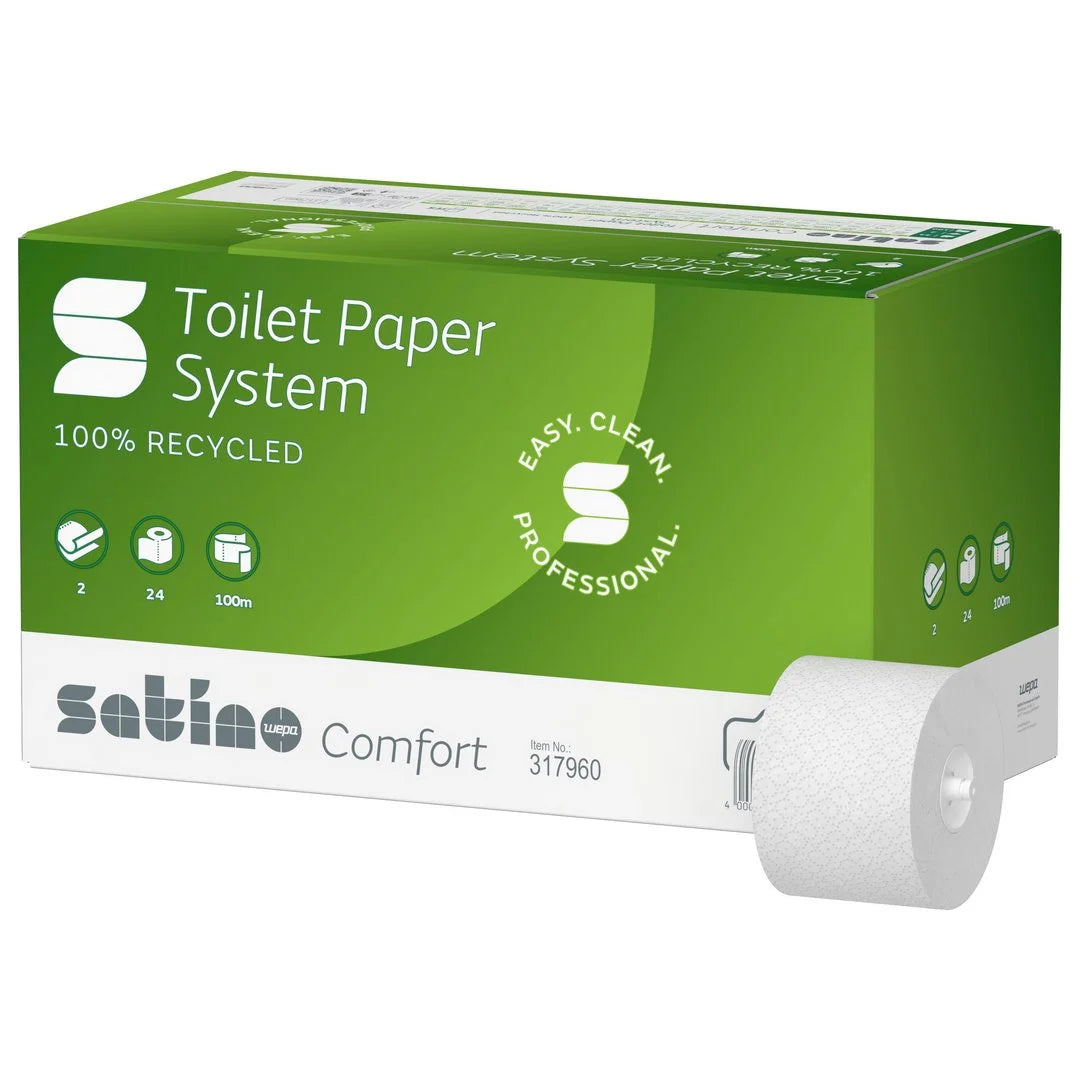 System toilet paper large roll 100 m