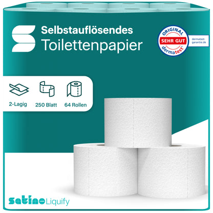 Liquify Toilettenpapier 2-lagig – 64 Rollen à 250 Blatt – Art. 061601
