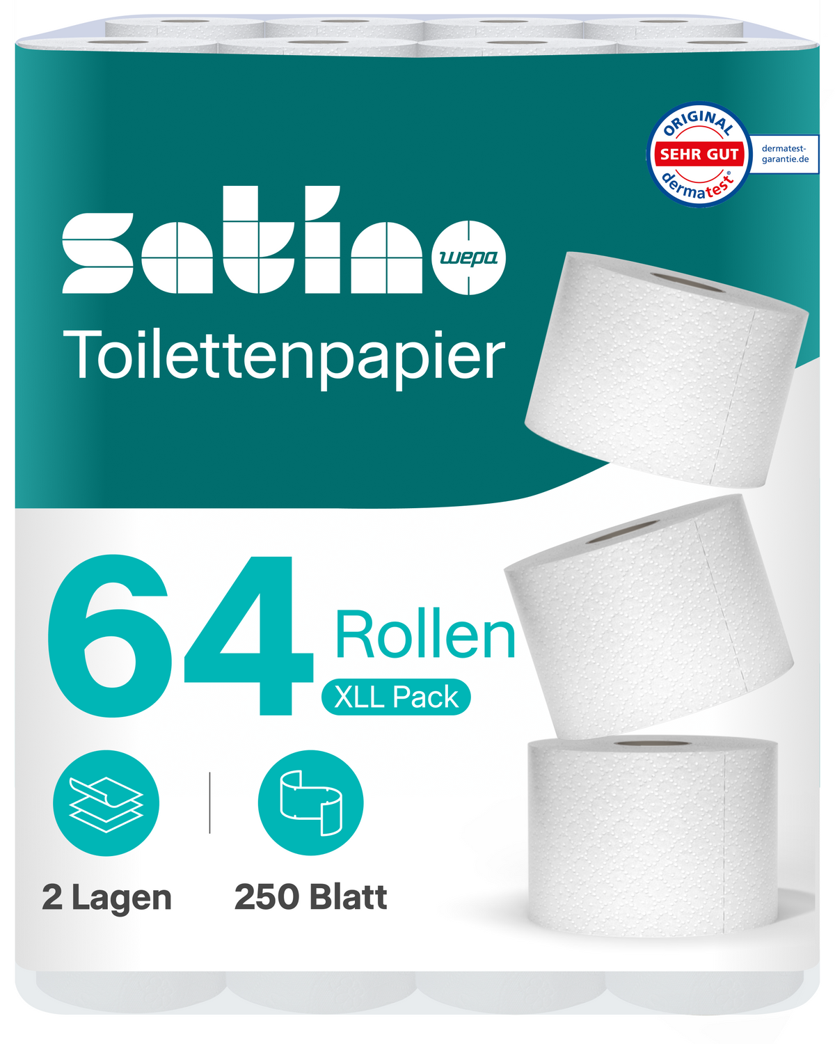 liquify Toilettenpapier selbstauflösend 2-lagig – 64 Rollen à 250 Blatt
