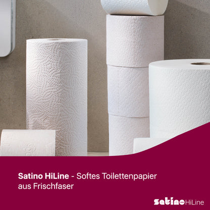 HiLine Toilettenpapier 2-lagig – 64 Rollen à 180 Blatt