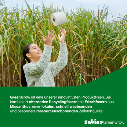GreenGrow Toilettenpapier 2-lagig – 40 Rollen à 400 Blatt