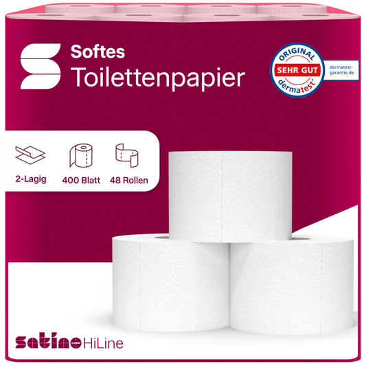 HiLine Toilettenpapier 2-lagig - 48x400 Blatt