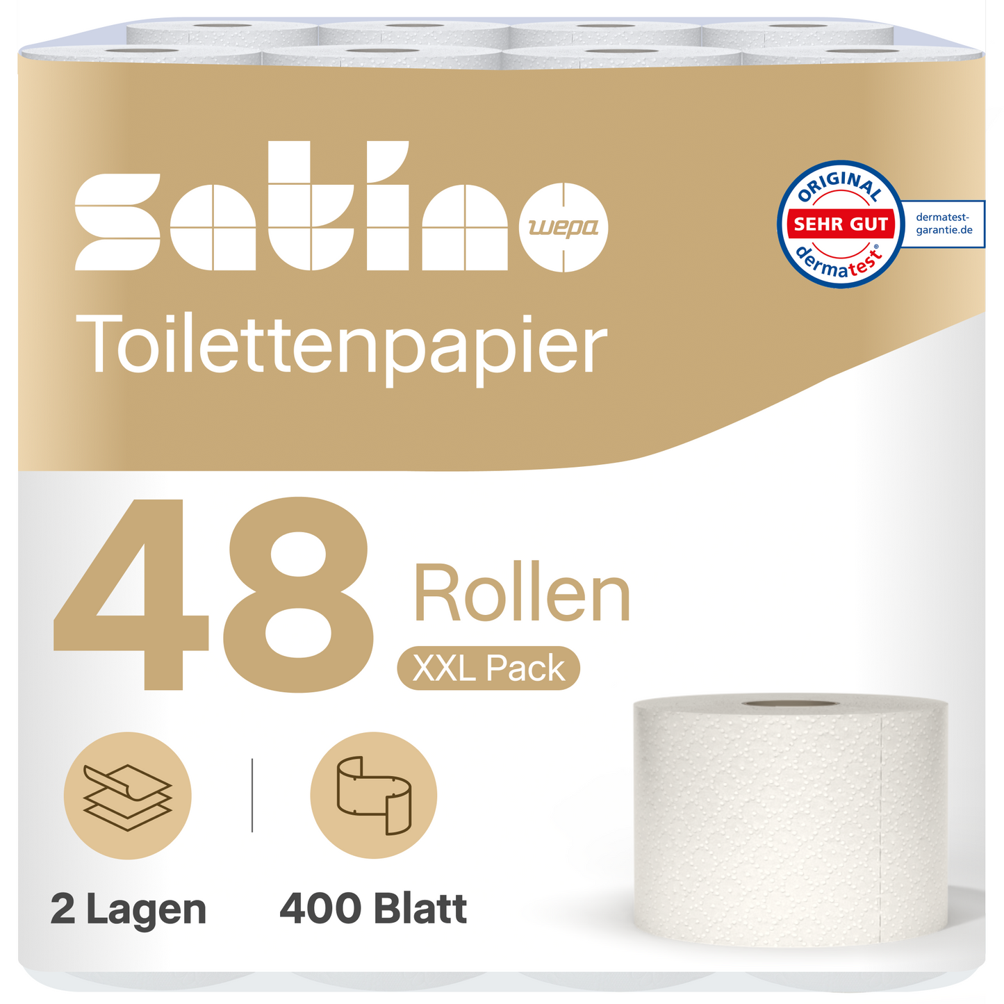 PureSoft Toilettenpapier 2-lagig – 48 Rollen à 400 Blatt – Art. 067511