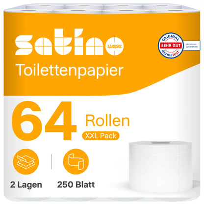HiCycle Toilettenpapier 2-lagig – 64 Rollen à 250 Blatt – Art. 067751