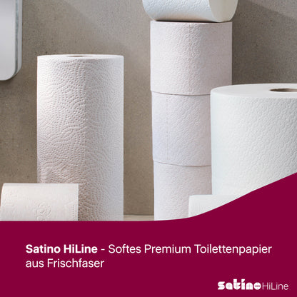 HiLine Toilettenpapier Kamille 3-lagig – 64 Rollen à 150 Blatt