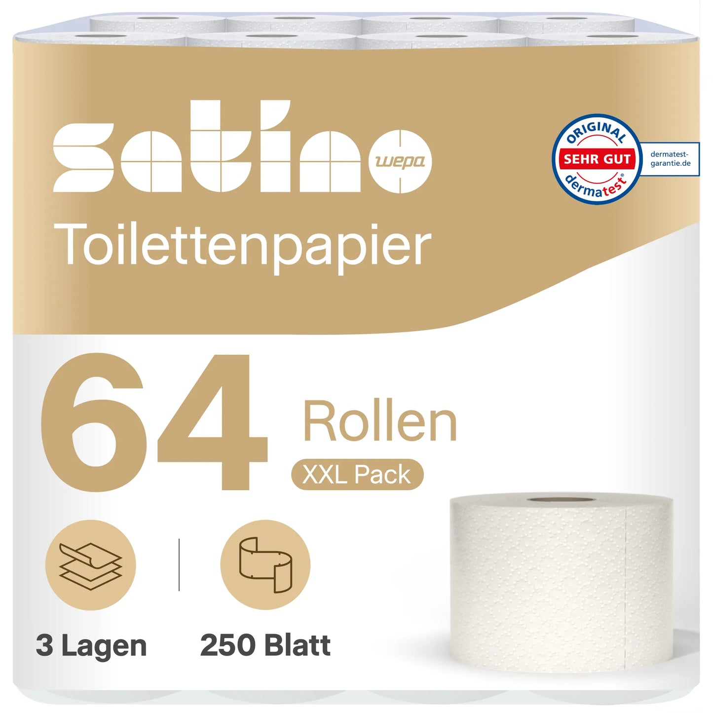 PureSoft Toilettenpapier 3-lagig – 250 Blatt je Rolle – Art. 076981