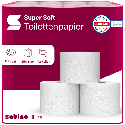 HiLine Toilettenpapier 3lagig - 72x250 Blatt - 078350