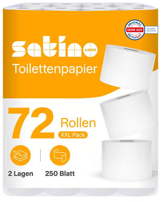 HiCycle Toilettenpapier 3-lagig – 72 Rollen à 250 Blatt