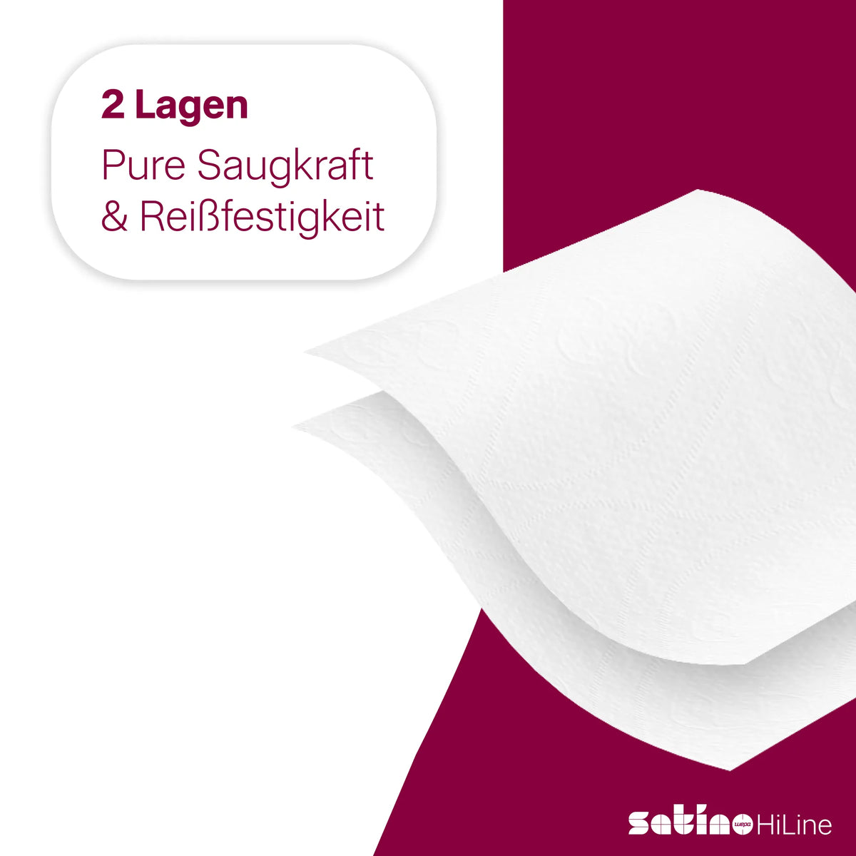 HiLine Kosmetiktücher 2-lagig – 40 Flachboxen à 100 Blatt