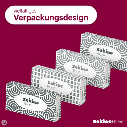 HiLine Kosmetiktücher 2-lagig – 40 Flachboxen à 100 Blatt