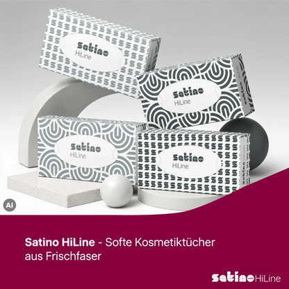 HiLine Kosmetiktücher 2-lagig – 40 Flachboxen à 100 Blatt