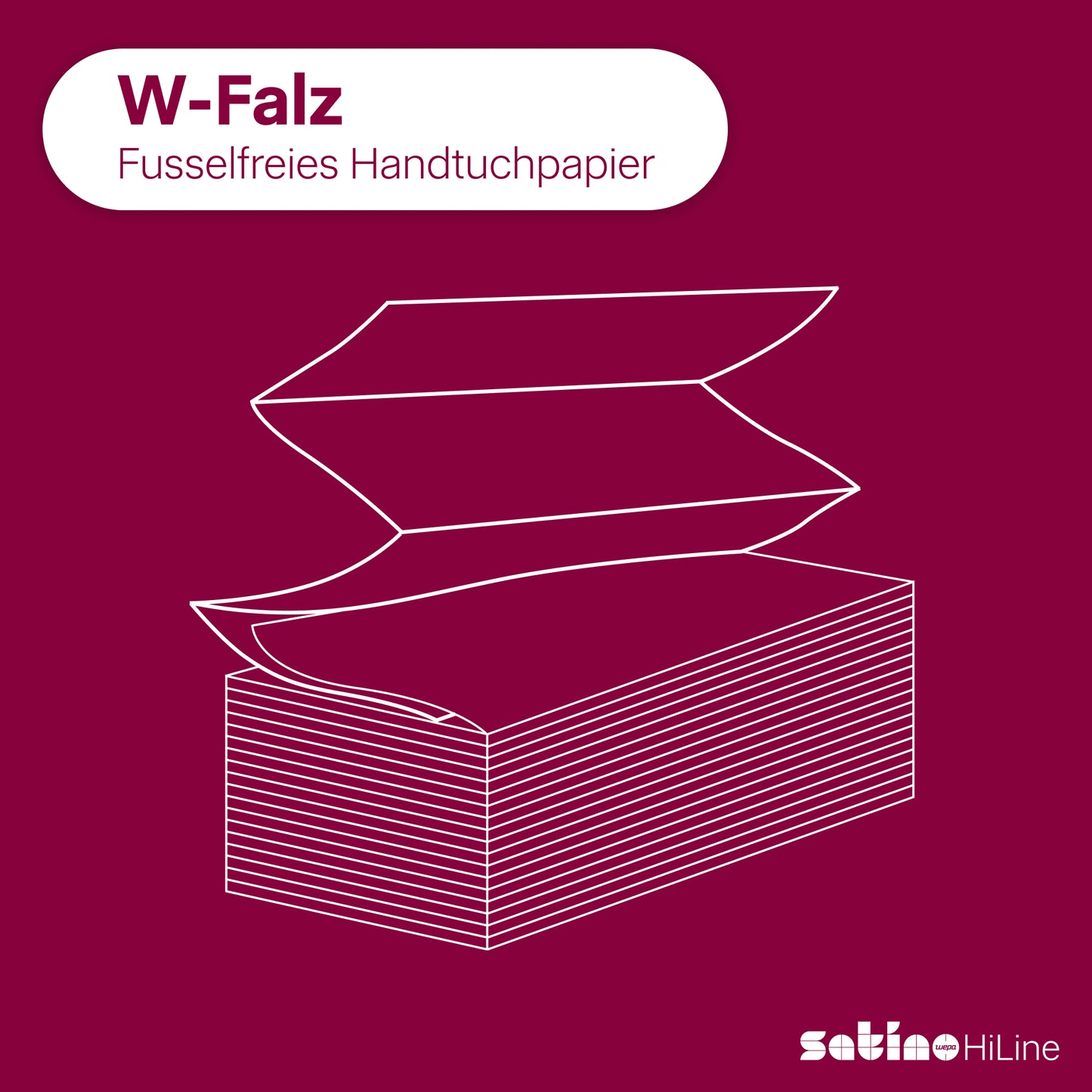 HiLine Papierhandtücher W-Falz 2-lagig – 3.000 Blatt – 24 × 32 cm