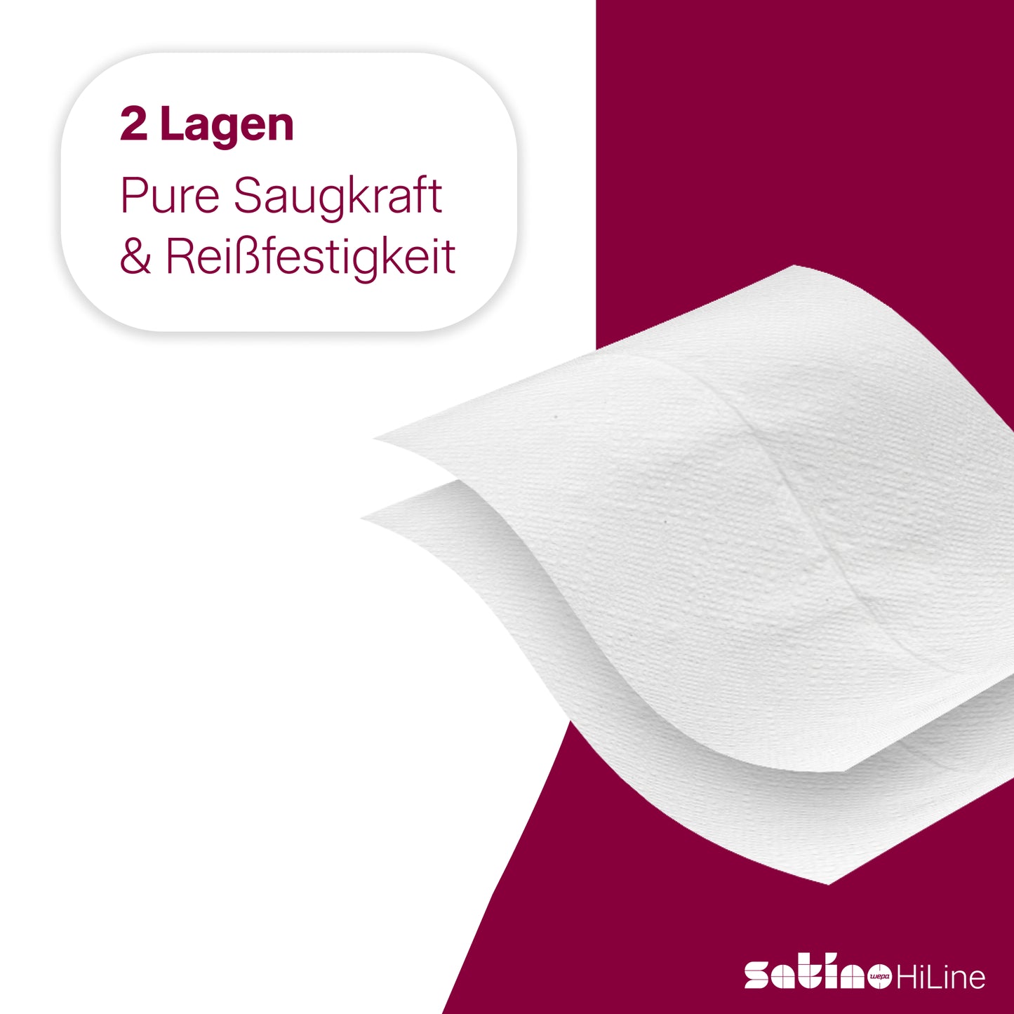 HiLine Papierhandtücher V-Falz 2-lagig – 4.000 Blatt – 24 × 23 cm