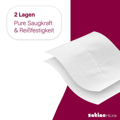 HiLine Papierhandtücher Z-Falz 2-lagig – 3.750 Blatt – 24 × 24 cm