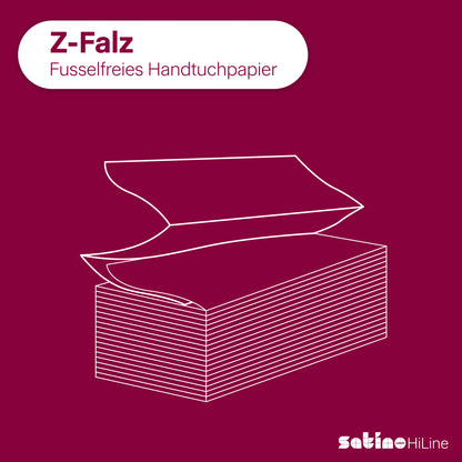 HiLine Papierhandtücher Z-Falz 2-lagig – 3.000 Blatt – 20,6 × 24 cm
