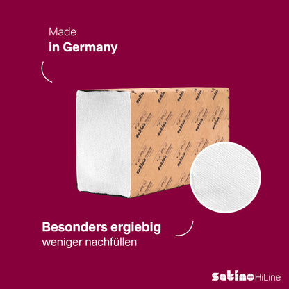 HiLine Papierhandtücher W-Falz 2-lagig – 3.000 Blatt – 20,6 × 32 cm