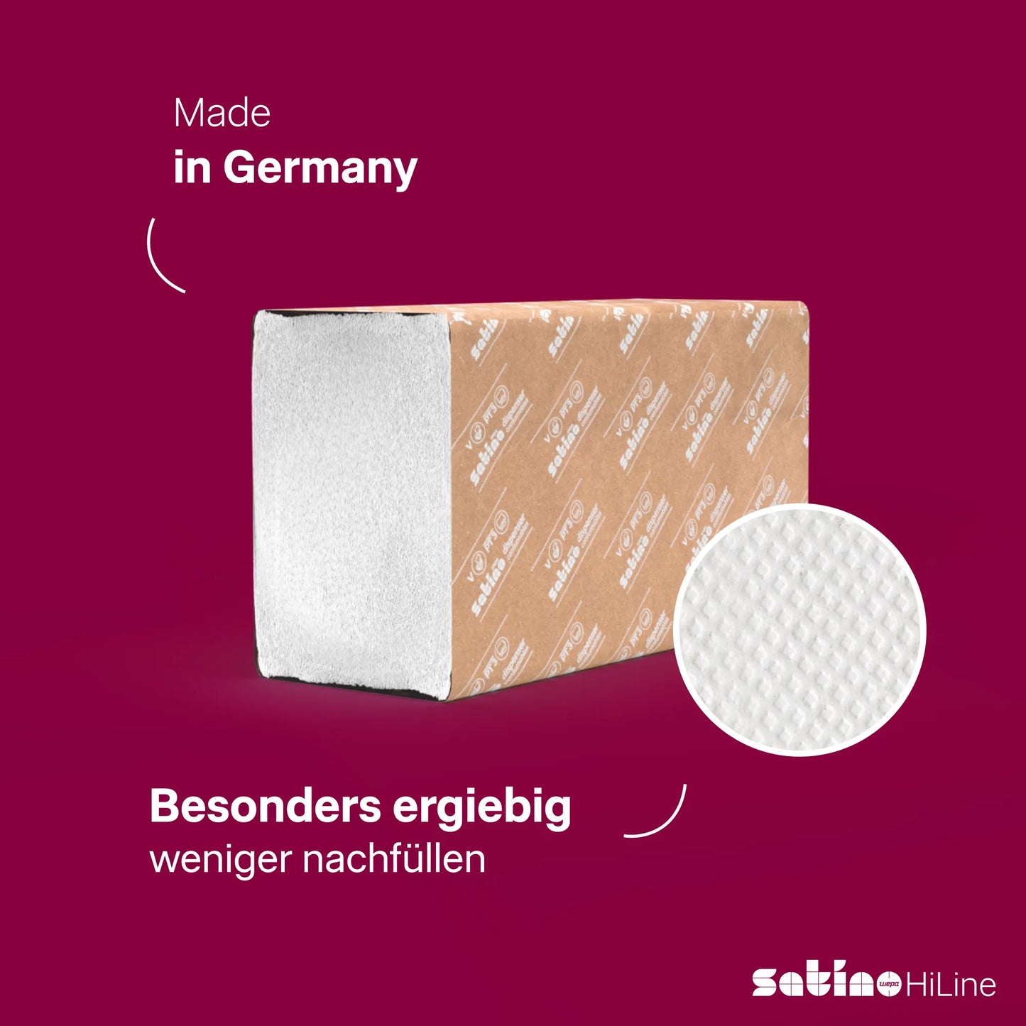 HiLine Papierhandtücher C-Falz 2-lagig – 2.880 Blatt – 23 × 32 cm