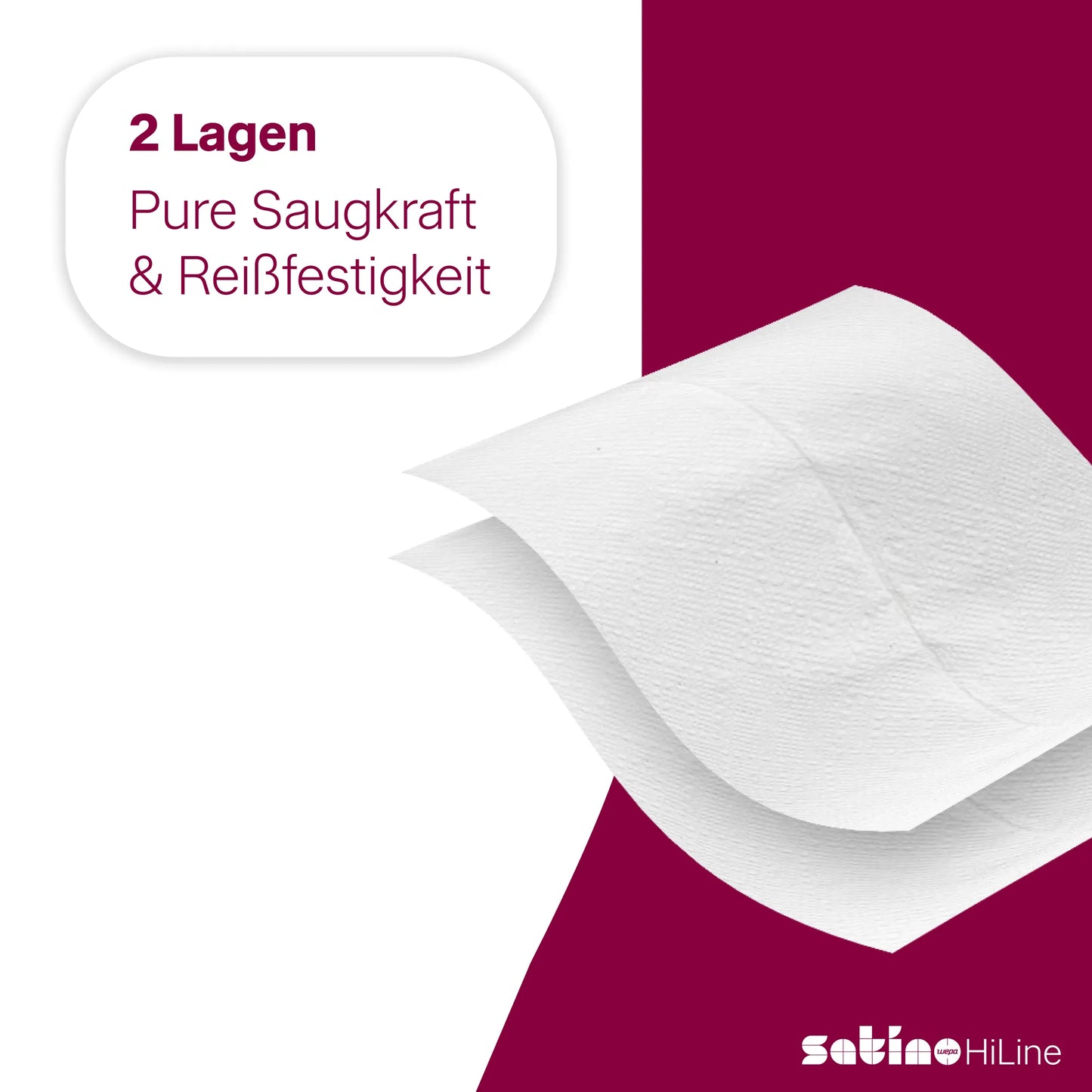 HiLine Papierhandtücher C-Falz 2-lagig – 2.880 Blatt – 23 × 32 cm