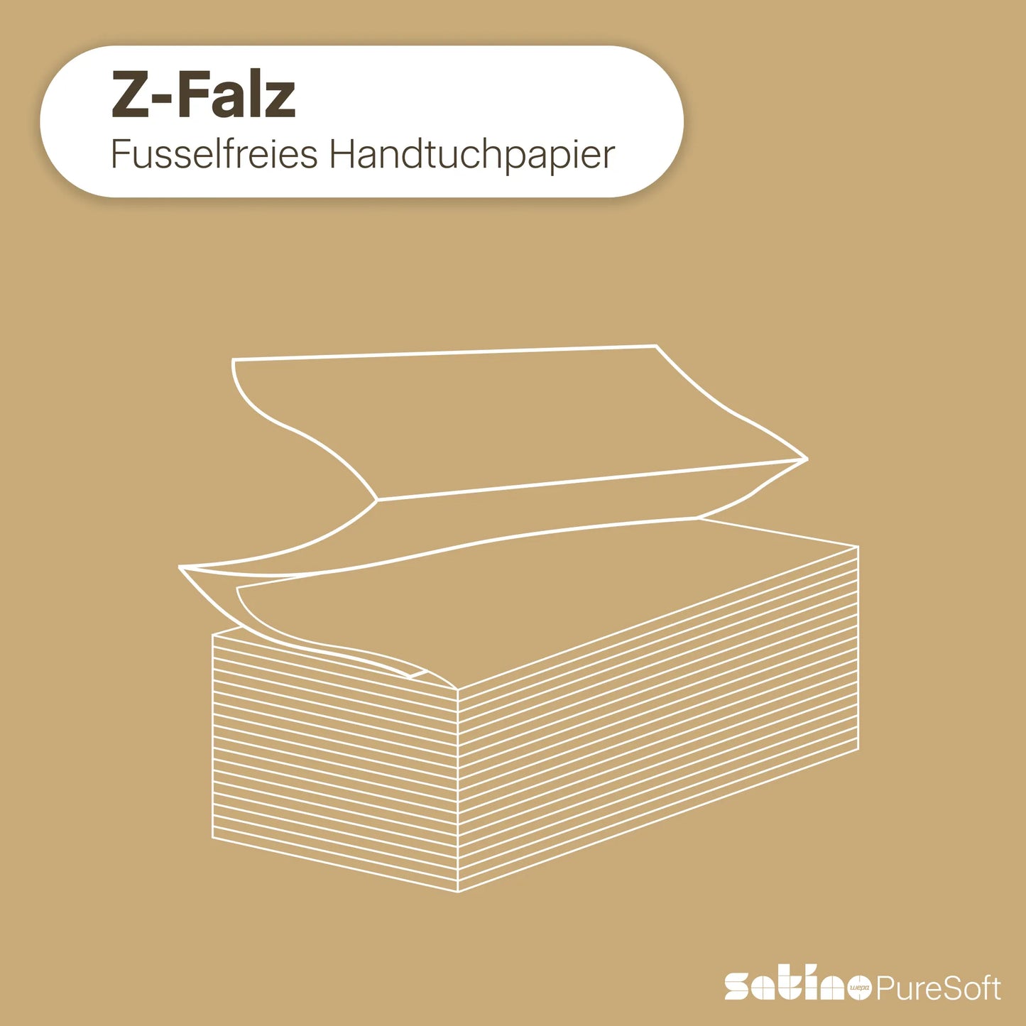 PureSoft Papierhandtücher Z-Falz 2-lagig – 3.750 Blatt – 20,6 × 24 cm