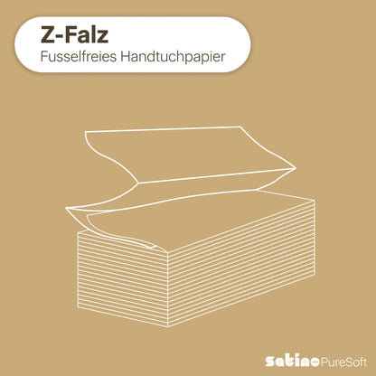 PureSoft Papierhandtücher Z-Falz 2-lagig – 3.750 Blatt – 20,6 × 24 cm