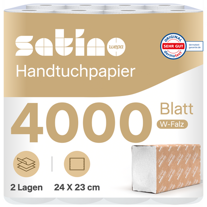 PureSoft Papierhandtücher V-Falz 2-lagig – 3.750 Blatt - 24 × 23 cm