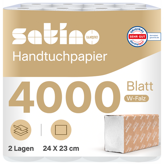 PureSoft Papierhandtücher V-Falz 2-lagig – 3.750 Blatt - 24 × 23 cm