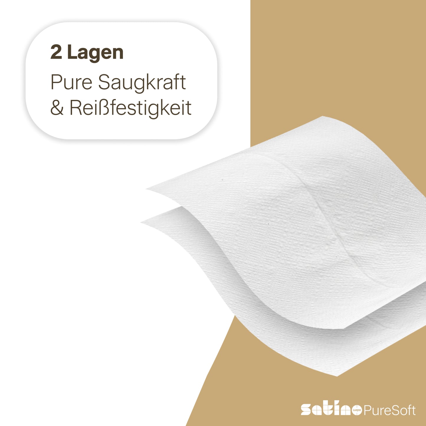PureSoft Papierhandtücher V-Falz 2-lagig – 3.750 Blatt - 24 × 23 cm