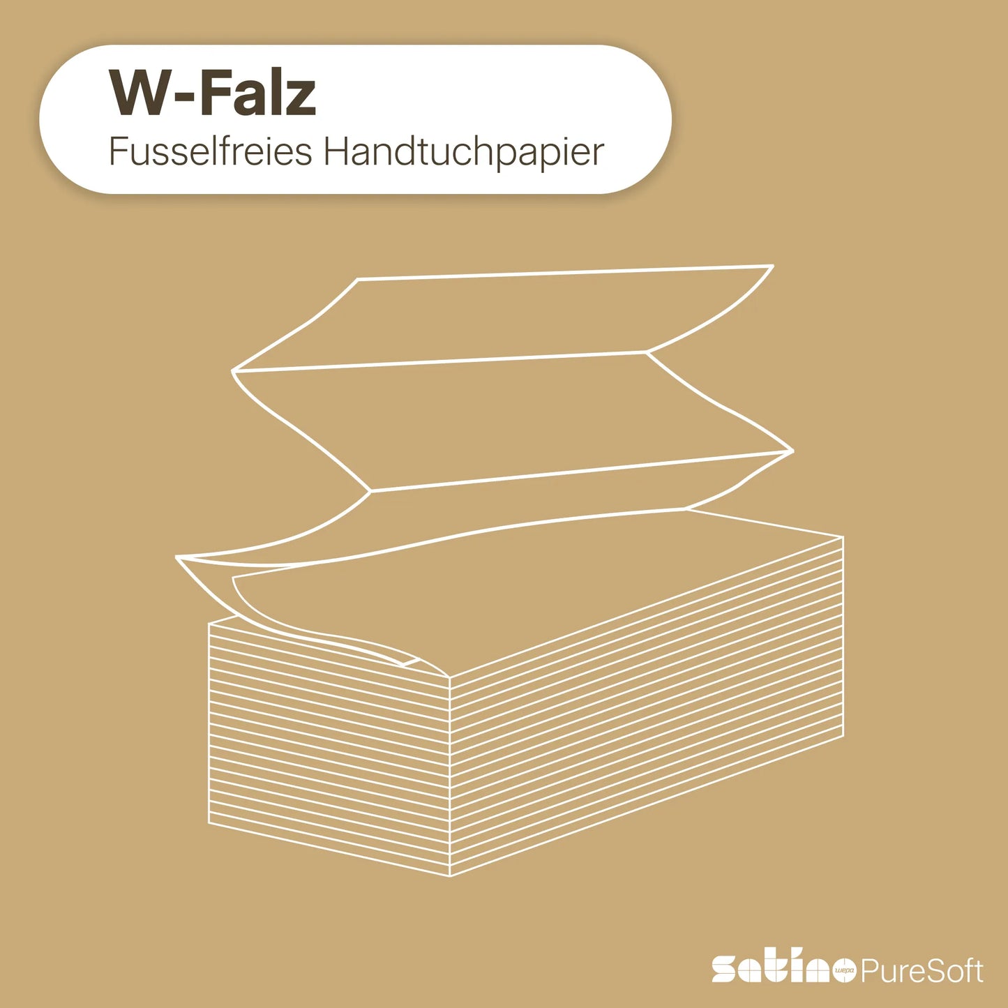 PureSoft Papierhandtücher W-Falz 2-lagig – 3.000 Blatt – 22 × 32 cm