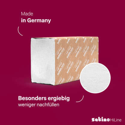 HiLine Papierhandtücher V-Falz 2-lagig – 4.032 Blatt – 24 × 21 cm