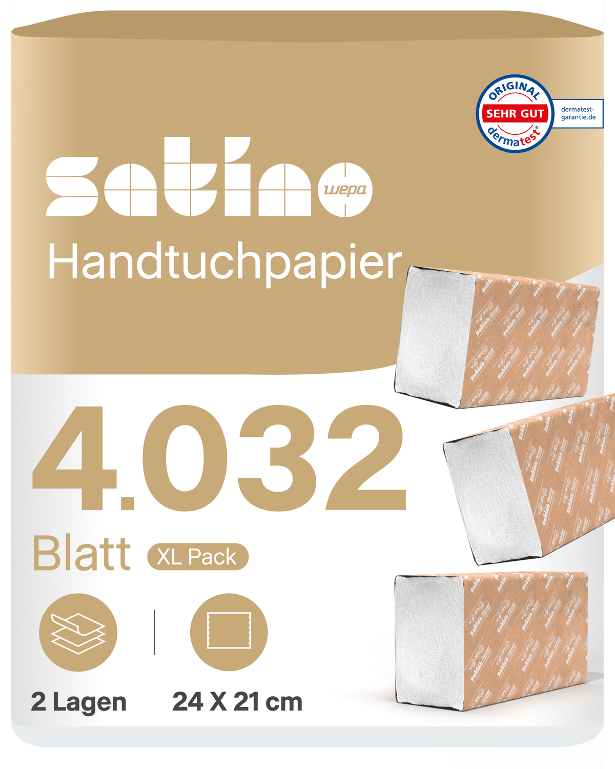 PureSoft Papierhandtücher V-Falz 2-lagig – 4.032 Blatt – 24 × 21 cm
