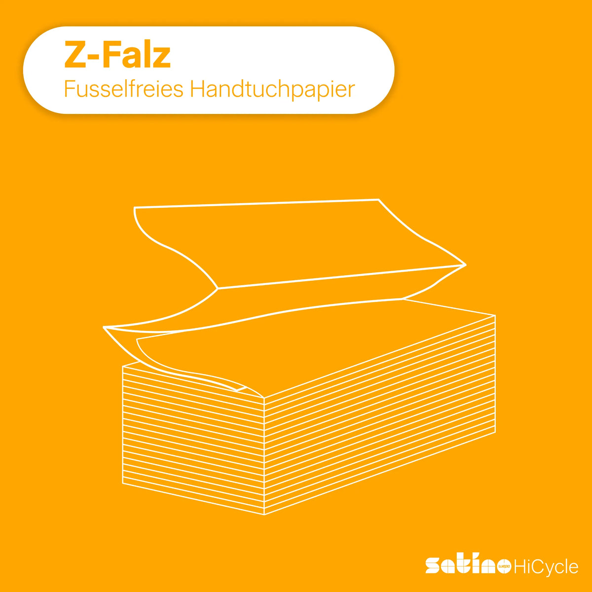 HiCycle Papierhandtücher Z-Falz 2-lagig – 3.750 Blatt – 20,6 × 24 cm