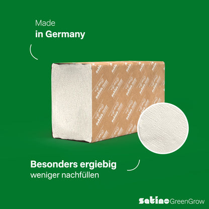 GreenGrow Papierhandtücher Z-Falz 2-lagig – 3.750 Blatt – 20,6 × 24 cm