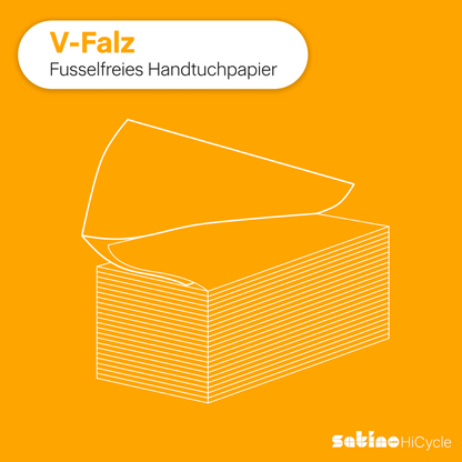 HiCycle Papierhandtücher V-Falz weiß 2-lagig – 4.000 Blatt – 24 × 23 cm