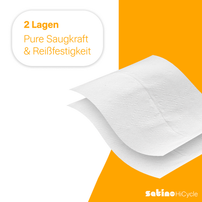 HiCycle Papierhandtücher V-Falz weiß 2-lagig – 4.000 Blatt – 24 × 23 cm
