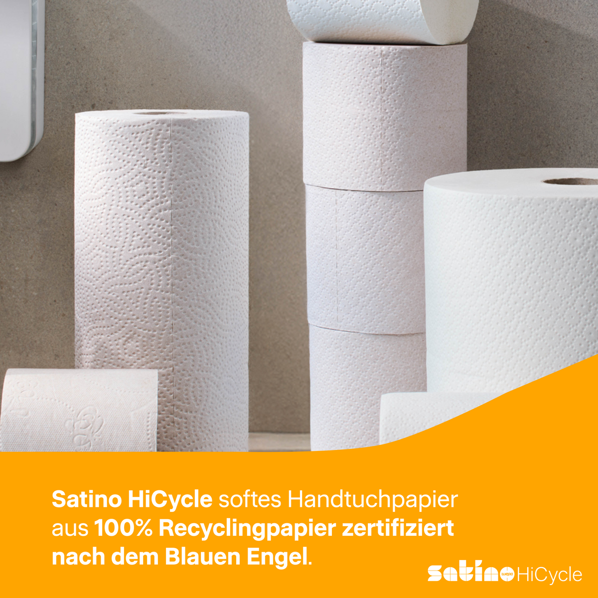 HiCycle Papierhandtücher V-Falz weiß 2-lagig – 4.000 Blatt – 24 × 23 cm