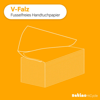 HiCycle Papierhandtücher V-Falz 2-lagig – 4.032 Blatt – 24 × 21 cm