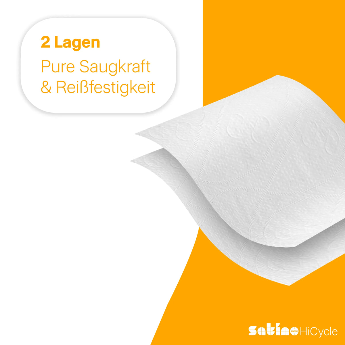 HiCycle Papierhandtücher V-Falz 2-lagig – 4.032 Blatt – 24 × 21 cm